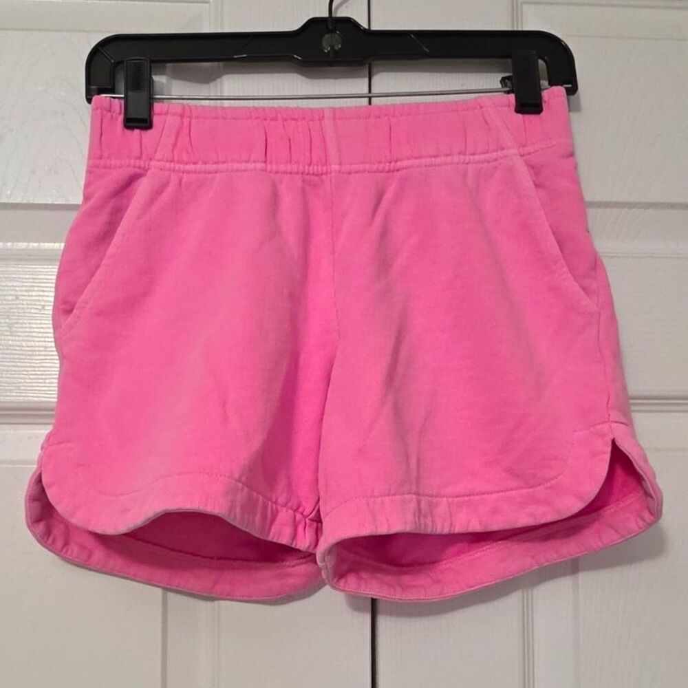 Lilly Pulitzer Girls Pink Knit Shorts XS Elastic Waist Back Pocket Cotton